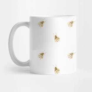 Gold Ditsy Bee Print Mug